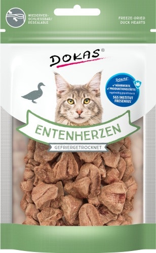 DOKAS Entenherzen gefriergetrocknet Katzensnack