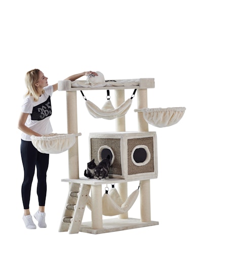 NOBBY Kratzbaum "JUAN" cream; 80 x 50 x 166 cm