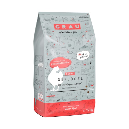 grau Junior Geflügel Hund Hundetrockenfutter