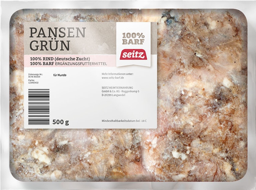 Seitz Pansen grün gewolft Spezialfutter / Frostfutter für HundeVorschaubild