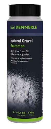 DENNERLE Natural Gravel Bairaman 0,1-0,6 Millimeter 500 Gramm Aquarieneinrichtung