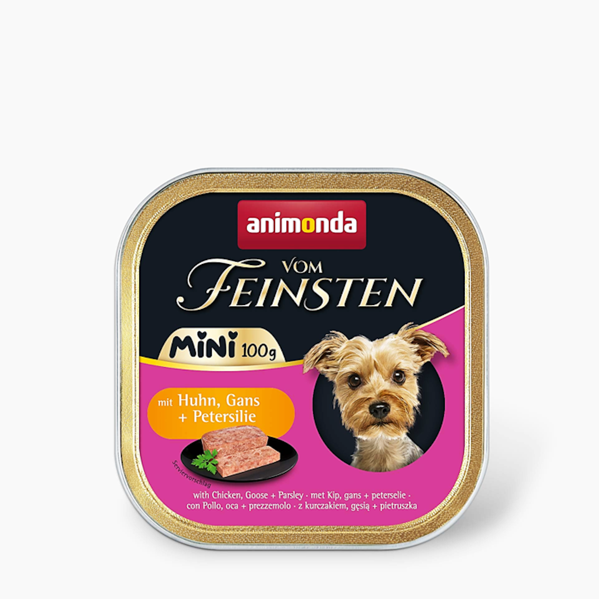 animonda Sparpaket 64x100g Mini Ad Huhn+Gans+Peters vF Hundenassfutter