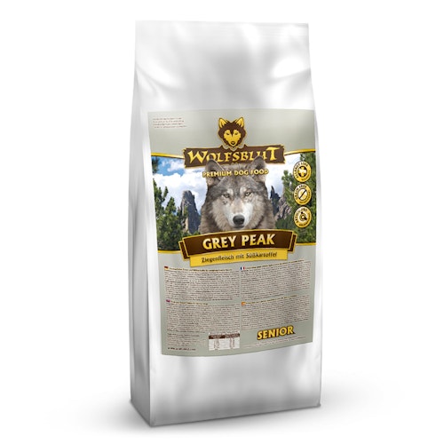 WOLFSBLUT Grey Peak Senior Ziegenfleisch und Süßkartoffel Hundetrockenfutter