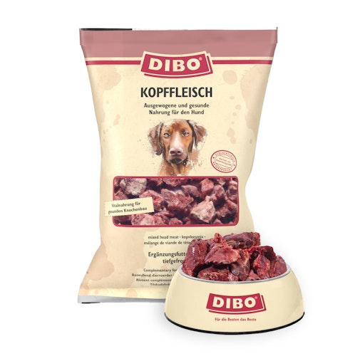 DIBO Kopffleisch Spezialfutter / Frostfutter für Hunde