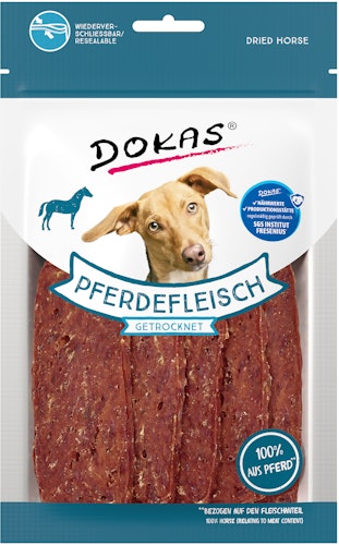 Dokas Hund Pferdefleisch getrocknet 60g