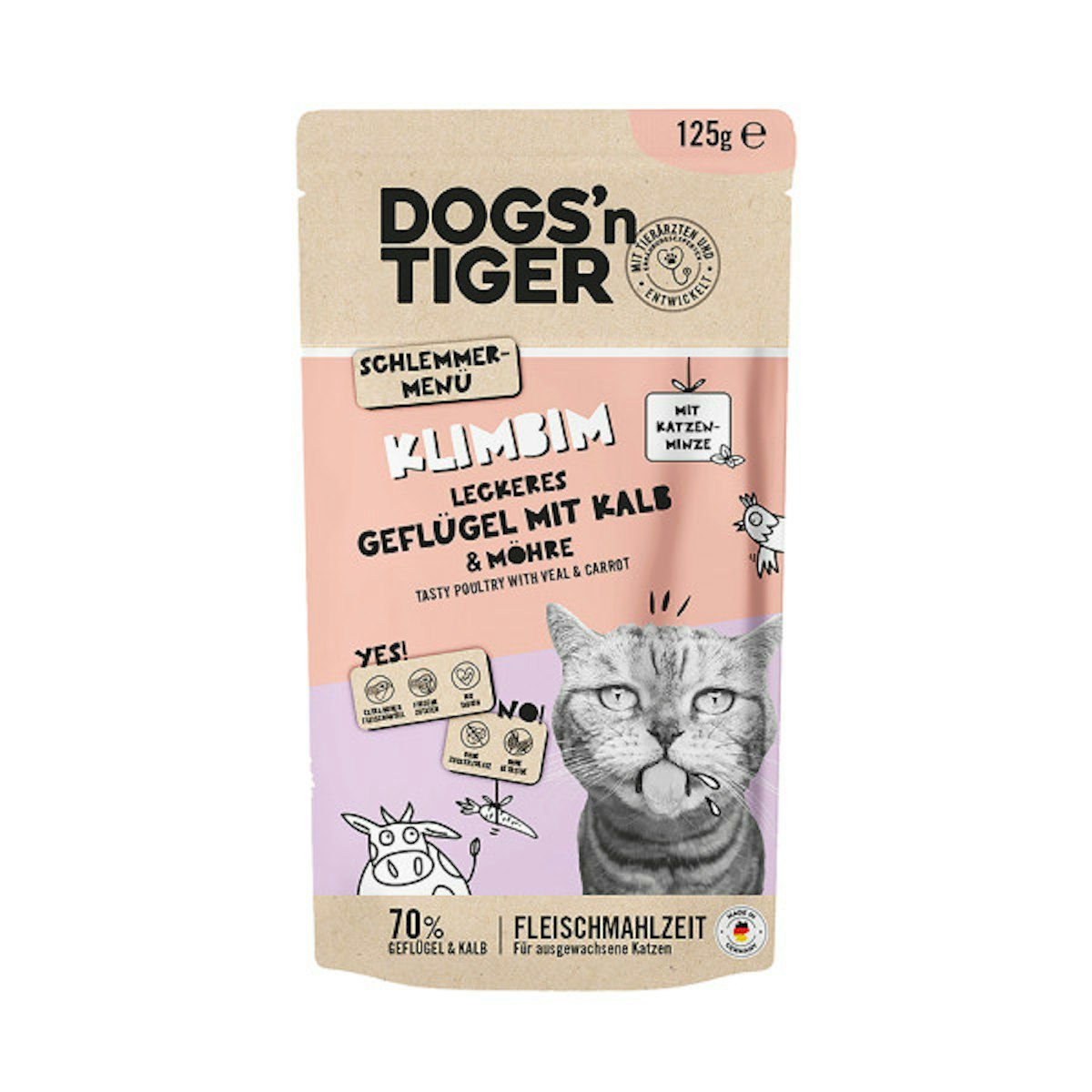 Dogs’n Tiger Dose 125g Katzennassfutter 12 x 125 Gramm Klimbim