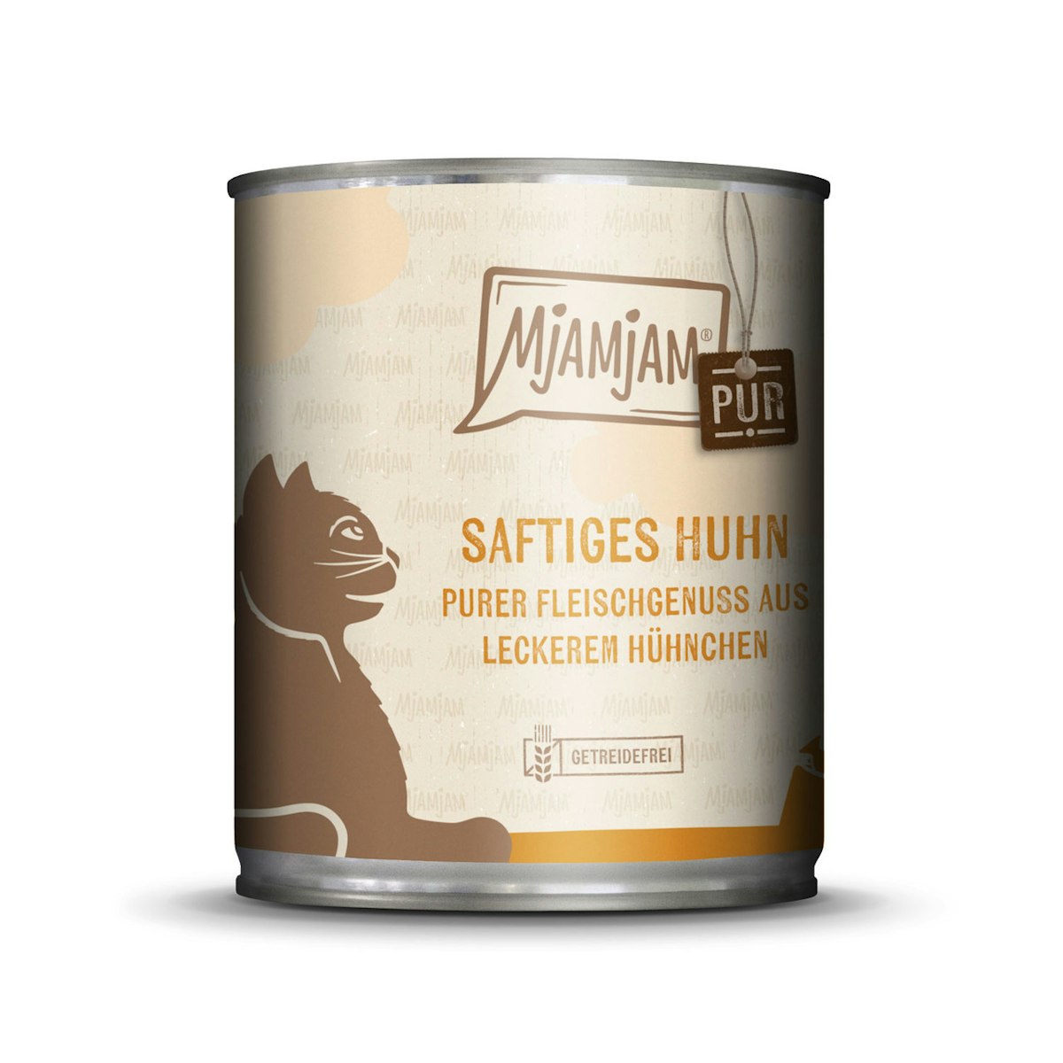 MJAMJAM Purer Fleischgenuss 800g Dose Katzennassfutter 6 x 800 Gramm saftiges Hühnchen pur