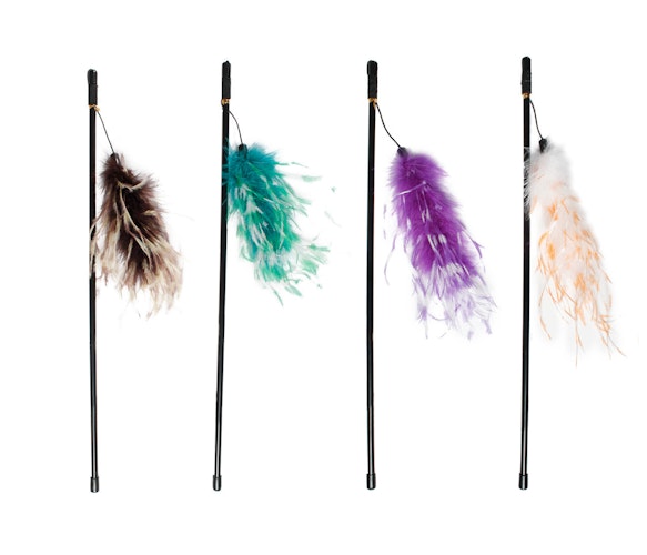 Karlie Katzenangel Straussfedern Katzenspielzeug