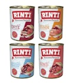 RINTI Kennerfleisch 24 x 400g Mixpaket (Huhn,Ente,Rind,Geflügelherzen)  HundenassfutterVorschaubild